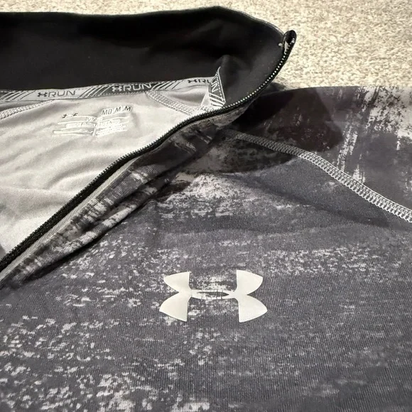 UA Run Under Armour Shirt Men Medium 1/4 Zip Pullover HeatGear Performance - Picture 6 of 9